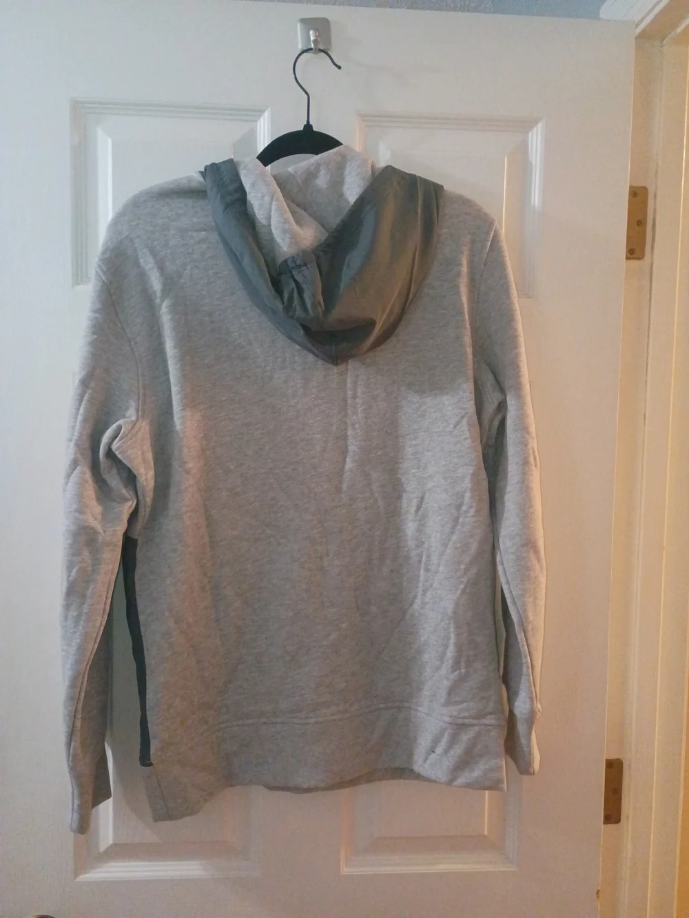 Champion Gray Half-Zip Hoodie with Dark Gray Panel